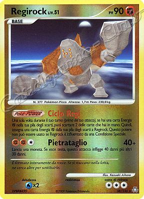 038 / 146 Regirock LIV.51 rara foil reverse (IT) -NEAR MINT-
