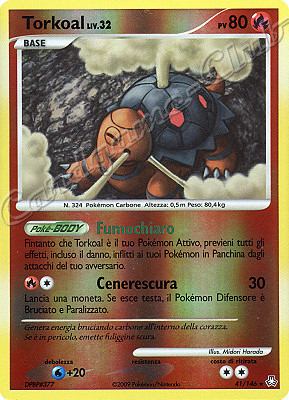 041 / 146 Torkoal LIV.32 rara foil reverse (IT) -NEAR MINT-