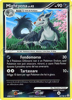 066 / 146 Mightyena LIV.22 non comune foil reverse (IT) -NEAR MINT-
