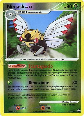 067 / 146 Ninjask LIV.42 non comune foil reverse (IT) -NEAR MINT-