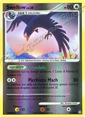 073 / 146 Swellow LIV.30 non comune foil reverse (IT) -NEAR MINT-