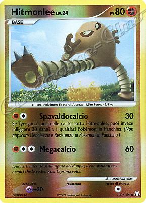100 / 146 Hitmonlee LIV.24 comune foil reverse (IT) -NEAR MINT-