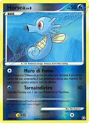 102 / 146 Horsea LIV.8 comune foil reverse (IT) -NEAR MINT-