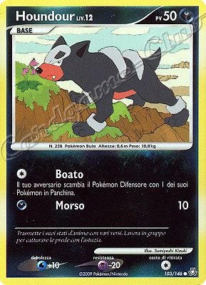 103 / 146 Houndour LIV.12 comune foil reverse (IT) -NEAR MINT-