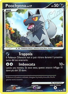 116 / 146 Poochyena LIV.17 comune foil reverse (IT) -NEAR MINT-