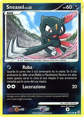 120 / 146 Sneasel LIV.23 comune foil reverse (IT) -NEAR MINT-