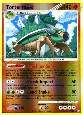 011 / 100 Torterra LV.47 rara foil reverse (EN) -NEAR MINT-