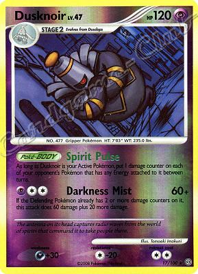 017 / 100 Dusknoir LV.47 rara foil reverse (EN) -NEAR MINT-