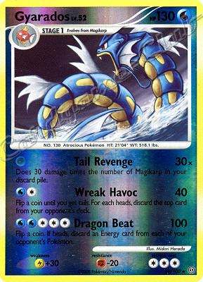 019 / 100 Gyrados LV.52 rara foil reverse (EN) -NEAR MINT-