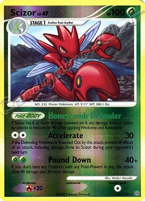 025 / 100 Scizor LV.47 rara foil reverse (EN) -NEAR MINT-