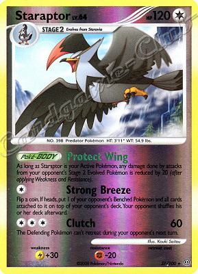 027 / 100 Staraptor LV.64 rara foil reverse (EN) -NEAR MINT-