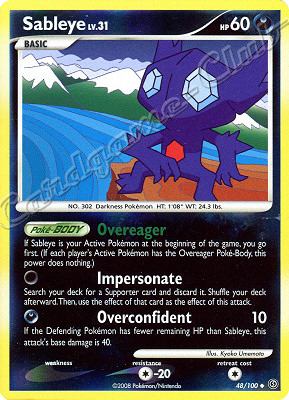 048 / 100 Sableye LV.31 non comune foil reverse (EN) -NEAR MINT-