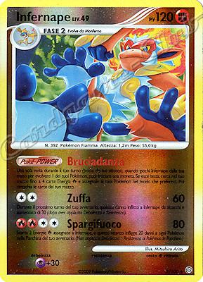 003 / 100 Infernape LV.49 rara foil reverse (IT) -NEAR MINT-