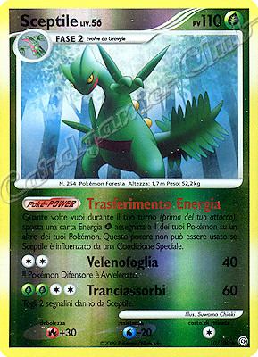 010 / 100 Sceptile LV.56 rara foil reverse (IT) -NEAR MINT-