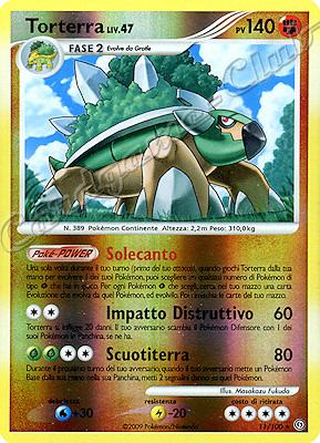 011 / 100 Torterra LV.47 rara foil reverse (IT) -NEAR MINT-