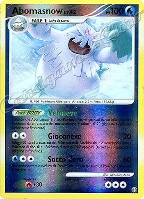 012 / 100 Abomasnow LV.42 rara foil reverse (IT) -NEAR MINT-