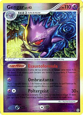 018 / 100 Gengar LV.43 rara foil reverse (IT) -NEAR MINT-