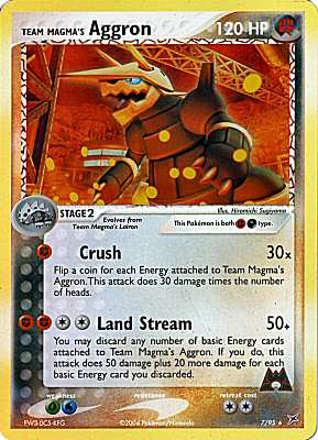 07 / 95 Team Magma's Aggron rara foil reverse (EN) -NEAR MINT-
