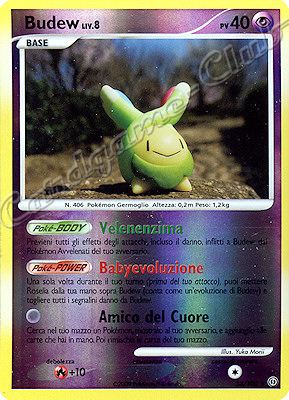 033 / 100 Budew LV.8 non comune foil reverse (IT) -NEAR MINT-