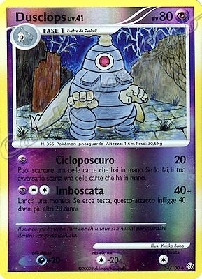 034 / 100 Dusclops LV.41 non comune foil reverse (IT) -NEAR MINT-