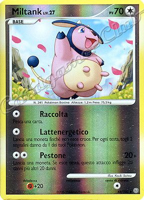044 / 100 Miltank LV.27 non comune foil reverse (IT) -NEAR MINT-