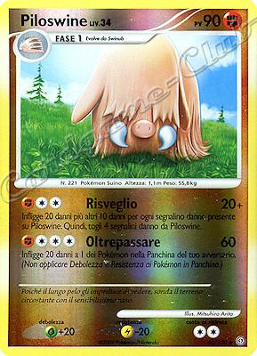 046 / 100 Piloswine LV.34 non comune foil reverse (IT) -NEAR MINT-