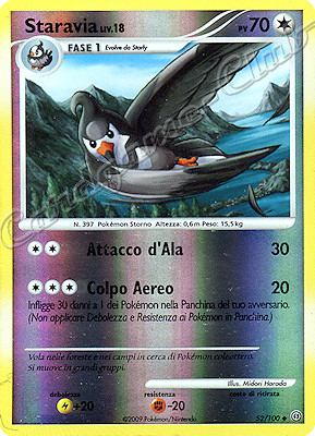 052 / 100 Staravia LV.18 non comune foil reverse (IT) -NEAR MINT-