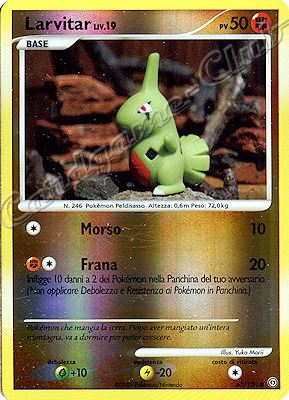 063 / 100 Larvitar LV.19 comune foil reverse (IT) -NEAR MINT-