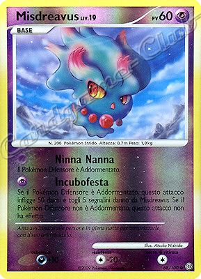068 / 100 Misdreavus LV.19 comune foil reverse (IT) -NEAR MINT-