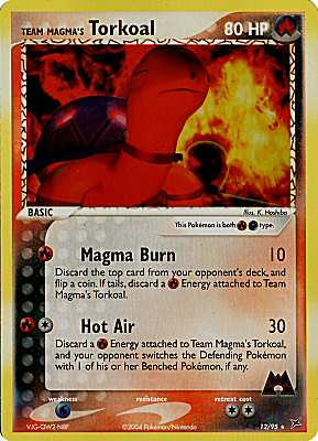 12 / 95 Team Magma's Torkoal rara foil reverse (EN) -NEAR MINT-