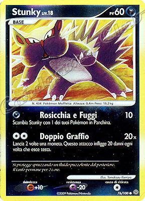 076 / 100 Stunky LV.18 comune foil reverse (IT) -NEAR MINT-