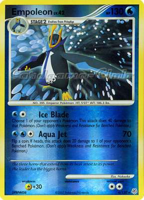 004 / 130 Empoleon Lv.42 rara foil reverse (EN) -NEAR MINT-