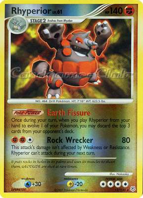 012 / 130 Rhyperior Lv.61 rara foil reverse (EN) -NEAR MINT-