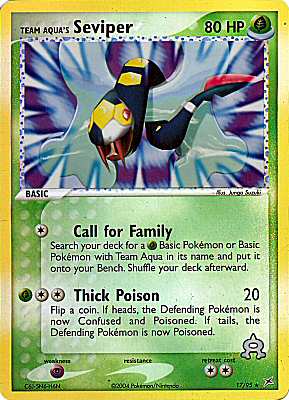 17 / 95 Team Aqua's Seviper rara foil reverse (EN) -NEAR MINT-