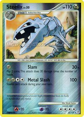 038 / 130 Steelix Lv.50 rara foil reverse (EN) -NEAR MINT-