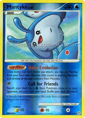 055 / 130 Mantyke Lv.6 non comune foil reverse (EN) -NEAR MINT-