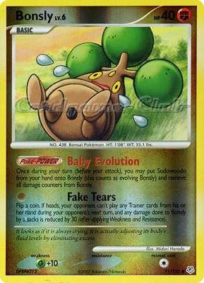 071 / 130 Bonsly Lv.6 comune foil reverse (EN) -NEAR MINT-