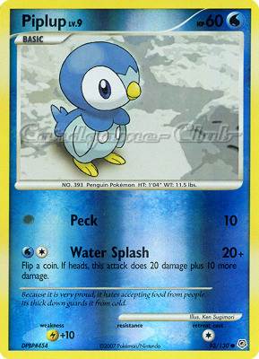093 / 130 Piplup Lv.9 comune foil reverse (EN) -NEAR MINT-