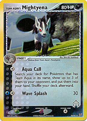 30 / 95 Team Aqua's Mightyena non comune foil reverse (EN) -NEAR MINT-