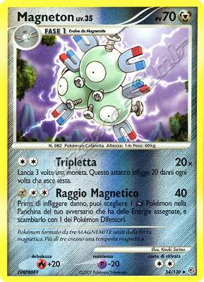 054 / 130 Magneton LIV.35 non comune foil reverse (IT) -NEAR MINT-