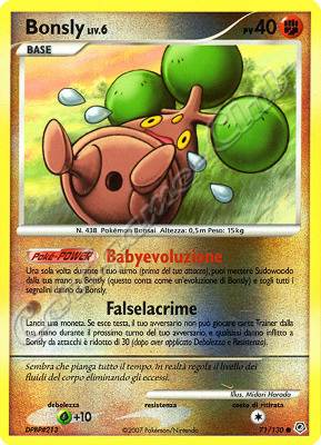 071 / 130 Bonsly LIV.6 comune foil reverse (IT) -NEAR MINT-