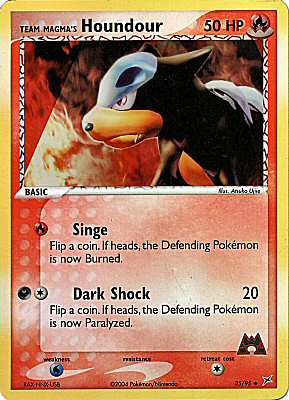 35 / 95 Team Magma's Houndour non comune foil reverse (EN) -NEAR MINT-