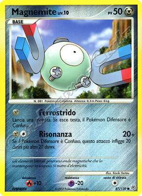 087 / 130 Magnemite LIV.10 comune foil reverse (IT) -NEAR MINT-