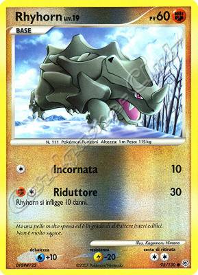095 / 130 Rhyhorn LIV.19 comune foil reverse (IT) -NEAR MINT-