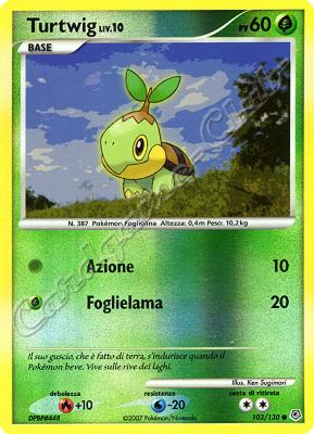 103 / 130 Turtwig LIV.10 comune foil reverse (IT) -NEAR MINT-