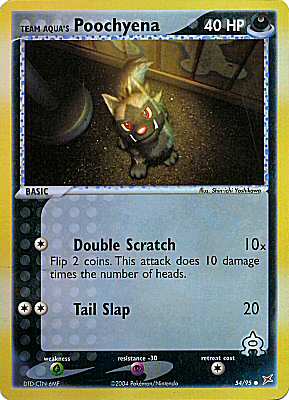 54 / 95 Team Aqua's Poochyena 40 HP comune foil reverse (EN) -NEAR MINT-