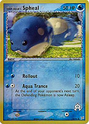 57 / 95 Team Aqua's Spheal 50 HP comune foil reverse (EN)  -PLAYED-