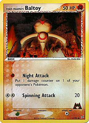 61 / 95 Team Magma's Baltoy comune foil reverse (EN) -PLAYED-