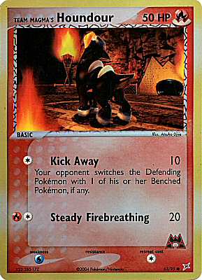 63 / 95 Team Magma's Houndour comune foil reverse (EN) -NEAR MINT-