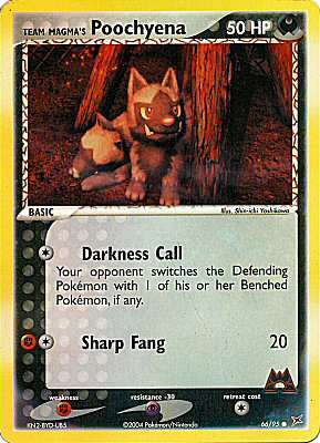 66 / 95 Team Magma's Poochyena 50 HP comune foil reverse (EN) -NEAR MINT-